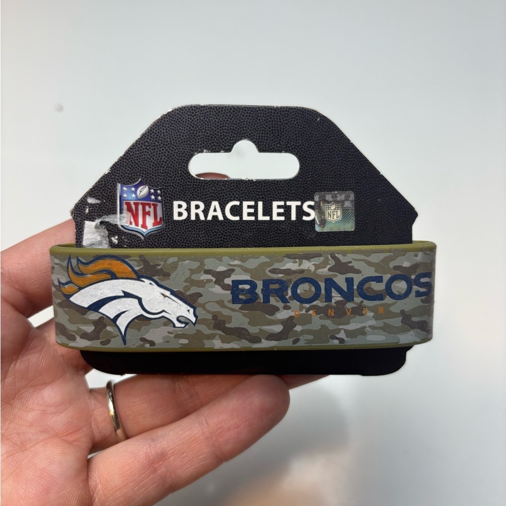Denver Broncos Camo Camouflage Rubber‎ Wristband NFL Football